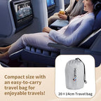 Air Inflatable Travel Seat Cushion with Built-in Pump & Carry Bag– Portable & Adjustable for Airplane, Car, Office – Coccyx, Sciatica & Tailbone Pain Relief (Blue)