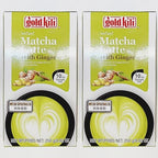 Gold Kili Instant Matcha latte with Ginger, 10 Sachets, Mild Spiciness, 8.82 oz,2 Pack