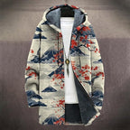 domirica Mens Hooded Cardigan Zip Up Long Sleeve Sweater Hoodie Winter Plus Size Coat with Pockets