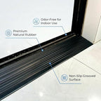 1" Rise No-Drill Natural Rubber Wheelchair Threshold Ramp, 35.5" Cuttable, 2200 LBS Load Capacity, Non-Slip Weather Resistant Doorway Ramp for Wheelchairs, Walkers, Scooters