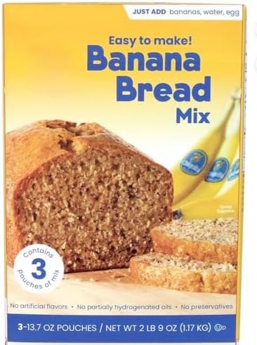 (Pack of 3) Easy to Make Banana Bread Mix 13.7 oz -