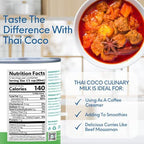 Thai Coco Organic Coconut Milk Full Fat Unsweetened 13.5 fl oz 6 Pk