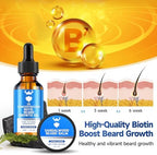 Beard Growth Oil & Beard Balm - Beard Growth Kit with 2X Concentration Biotin for Men, Natural Ingredients with Argan Oil, Jojoba Oil and Vitamin (Sandalwood)