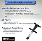 JTECH CAT Original Chiropractic Adjusting Tool, Handheld Spine Correction Tool and Back & Neck Massager, 20-45 lbs Max Average Force Range, Made in USA