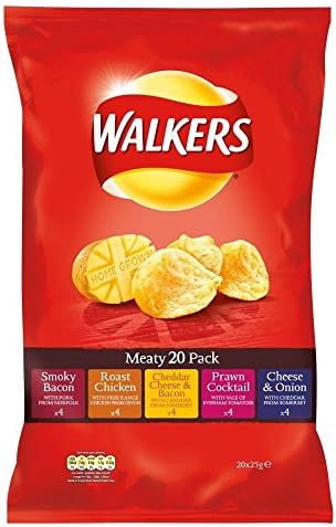 Walkers Meaty Variety Crisps 25g x 10 per pack
