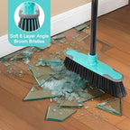 KeFanta Broom for Sweeping Indoor,55" Long Handle House Broom,Soft Bristle Angle Brooms for Floor Cleaning, Kitchen, Garage, Hardwood, Lobby,Patio and Garden