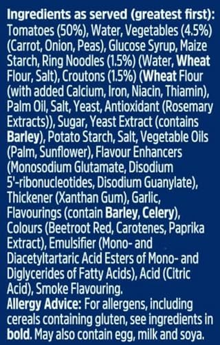 Batchelors Cup a Soup with Croutons Tomato and Vegetable 4 Sachets 104 g (Pack of 9)