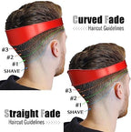 AOMGD Neckline Shaving Template and Adjustable Hair Trimming Guide,DIY Self Haircutting System, Shaving and Keeping a Clean and Straight Neck Hairline,Easy Use Tool Soft Portable (Red)