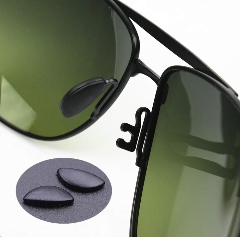 Eyeglass Nose Pads,BEHLINE 5 Pairs Nosepads Nose Piece Replacement for Sunglasses & Eyeglass Frames,Soft Silicone Anti-Slip Nose Bridge Pads/Nose Guards (Black)