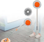 360° Rotatable Adjustable Cleaning Mop, Extendable Wall Cleaning Mop with Long Handle, Multifunctional Dust Mops Household Rotating Mops for Wall Ceiling Window Floor (Grey, 50-95CM)