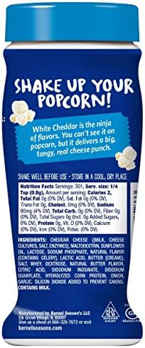 Kernel Season's Popcorn Seasoning, White Cheddar, 8.5 Ounce (Pack of 2)
