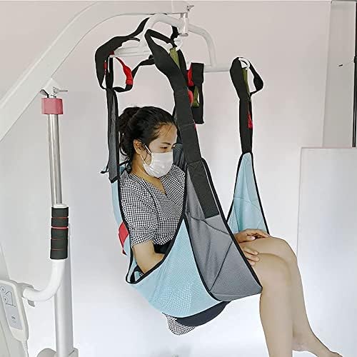 Patient Lifting Slings Hoist for Lifting Elderly, Padded Toileting Patient Lift Sling with Head Support, Divided Leg Shower Sling for Patient Lifts, Heavy Duty Transfer Sling