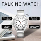 Atomic American English Talking Watch Speaks Clear and Loud Time, Date and Alarm time Perfect for Senior,Visually impaired or Blind People (Mens)