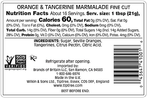 Tiptree Double One Orange & Tangerine Marmalade, 12 Ounce Jar (Pack of 2)