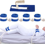 XGOPTS 4Pcs Patient Medical Restraints Adjustable Bed Restraints for Elderly Seniors Dementia Patients Safety Hospital Bed Rails Medical Restraints Patient Limb Straps Holders for Hand Wrist Arm Feet