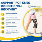 EasyStrap Pro OA Unloader Knee Brace - Adjustable Hinged Osteoarthritis Support for Bone on Bone Knee Pain, Meniscus Tears & Cartilage Damage L1843 L1851 (LEFT LEG)