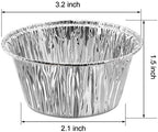 Aluminum Foil Ramekins [150 Pack] 4 oz Aluminum Disposable Ramekins Baking Cups Aluminum Tin Foil Cups for Roasting Tart, Pudding, Souffle, Appetizer