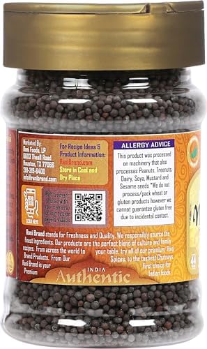 Rani Black Mustard Seeds Whole Spice (Kali Rai) 3.5oz (100g) PET Jar ~ All Natural | Gluten Friendly | NON-GMO | Kosher | Vegan | Indian Origin