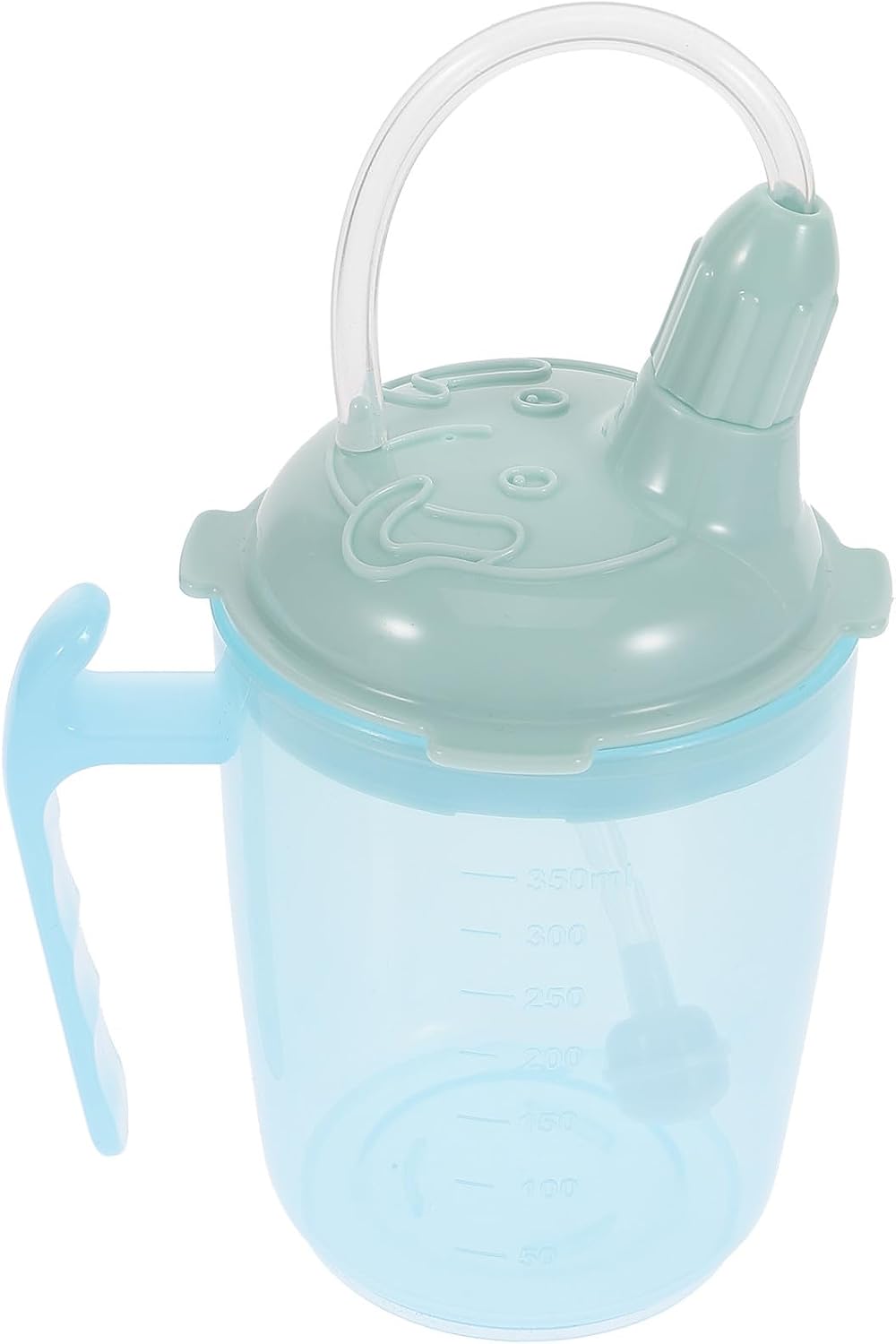 TIDTALEO Spill Proof Drinking Cup with 30cm Straw and Handle, Anti-choking Water Cup for Elderly and Disabled Adults, Maternity Feeding Aid Suitable for Bedridden Patients and Nursing Care
