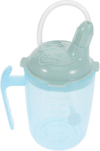TIDTALEO Spill Proof Drinking Cup with 30cm Straw and Handle, Anti-choking Water Cup for Elderly and Disabled Adults, Maternity Feeding Aid Suitable for Bedridden Patients and Nursing Care