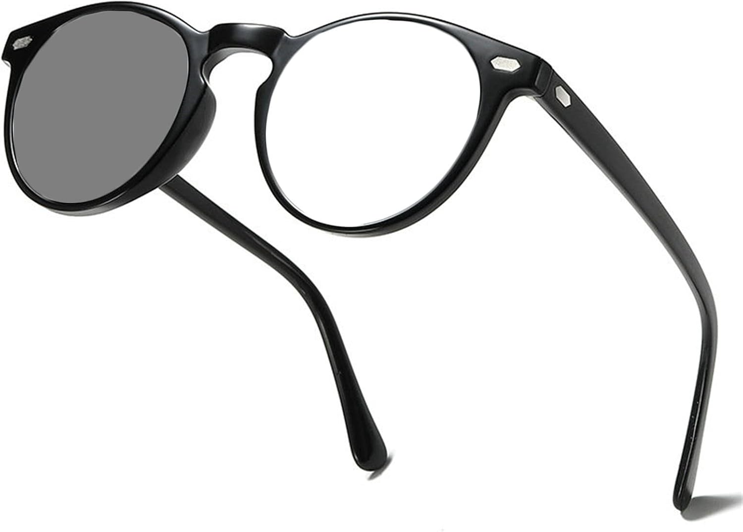 outdoor sports Round Frame Photochromic Gray full lens Reading Glasses For Women Men Transition Reader sunglasses UV400