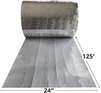 USA Reflective Bubble Insulation Roll, 24" Width x 125' Length, One- Sided Bubble Foil Insulation Roll Thermal Barrier, Window Insulation for Summer & Winter, Radiant Barrier Wrap