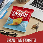 Cheez-It Snap'd Cheese Cracker Chips, Thin Crisps, Lunch Snacks, Cheddar Sour Cream and Onion, 21.6oz Case (6 Pouches)