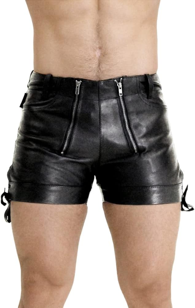 Men Leather Shorts Hot Pants Bavarian Oktoberfest Lederhose