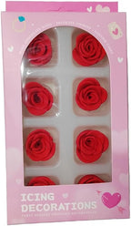 Edible Candy Red Rose Dessert Sugar Sprinkles Party Cookie DIY Cake Cupcake Topper Icing Frosting Decoration Valentine Supplies
