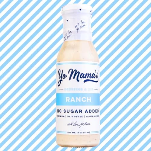 Yo Mama's Foods Keto Ranch Salad Dressing and Dip - Pack of (4) - Low Carb, Low Sodium, and Gluten-Free
