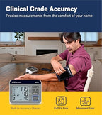 A&D Medical Precision Check BP Monitor, Home Use with Bluetooth UA-810BLE – Wide-Range Cuff (8.6-16.5"), 2 Users, Backlit LCD, Illuminated Buttons, iOS & Android Compatible, AC Adapter & Carrying Bag