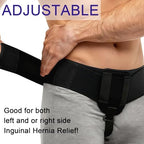 Hernia Belts for Men and Women - Left or Right Side Hernia Support Truss - for Inguinal Groin Pain - Comfortable Adjustable Waist Strap Guard - with Removable Compression Pad