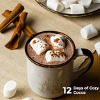 Assorted Hot Cocoa Advent Calendar Premium Box (12 Days Christmas Countdown), Christmas Gift Idea for Men, Women, Friends, Family, Coworkers