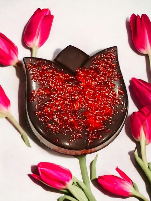 EDIBLE GLITTER RED: Shimmer/Sparkle/Flakes for Cakes and Cupcakes Decorating/Sprinkles/Shapes/Kosher/Topper and Accent for Desserts
