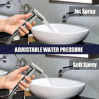 New Version Handheld Bidet Sprayer for Toilet, Premium Stainless Steel Bathroom Bidet Sprayer Set, Baby Cloth Diaper Sprayer with Superior Complete Spray Hoses Kit, Support Wall or Toilet Mount
