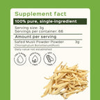 bixa BOTANICAL | Safed Musli Powder | Chlorophytum Borivilianum | Steam Treated Ayurvedic Root | Vegan | Non GMO | Clean Label | Strength and Vitality Support | 7 oz 200 g