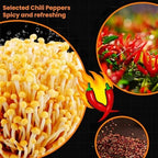 Chinese Specialties Spicy Red Oil Enoki Mushroom, Pickled Vegetables, Latiao Spicy Strips, Chili Sauce Pickle, Crispy Mushroom, Snack Relish Gift Pack, 12 Bags