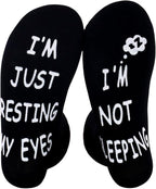 Mens Novelty Funny Socks - Letter Print Socks Christmas Birthday Gifts for Men
