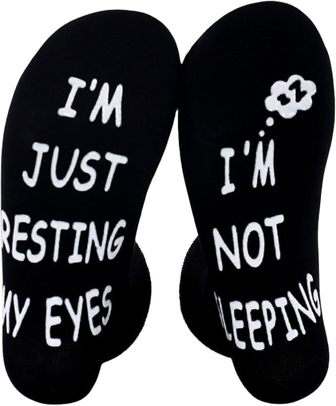 Mens Novelty Funny Socks - Letter Print Socks Christmas Birthday Gifts for Men