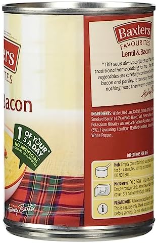 Baxters Favourites Lentil & Bacon - 400g - Pack of 1