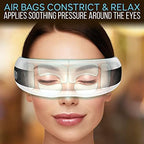 SereneLife Stress Therapy Electric Eye Massager, Vibration Massage Eye Relief, Wireless Digital Mask Machine w/Soothing Music and Relaxing Heat Compress, Built-in Battery & Adjustable Elastic Band