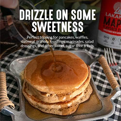 Lakanto Bulk Sugar Free Maple Syrup With Monk Fruit & Erythritol For Pancakes, Waffles, Oatmeal, Coffee, Tea, Granola, Frosting & Dressing, Zero Sugar, Keto, Vegan, Gluten Free (128 Fl Oz - Pack of 1)