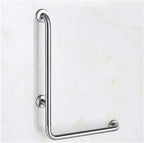 Shower Handicap Grab Bars for Bathroom Wall, L-Shaped Grab Bar, Stainless Steel Bathtub Safety Support Rail,Chromed Armrest,Elderly Disabled Toilet Anti-Skid Safety Handle, Towel Rack (Size : Right)