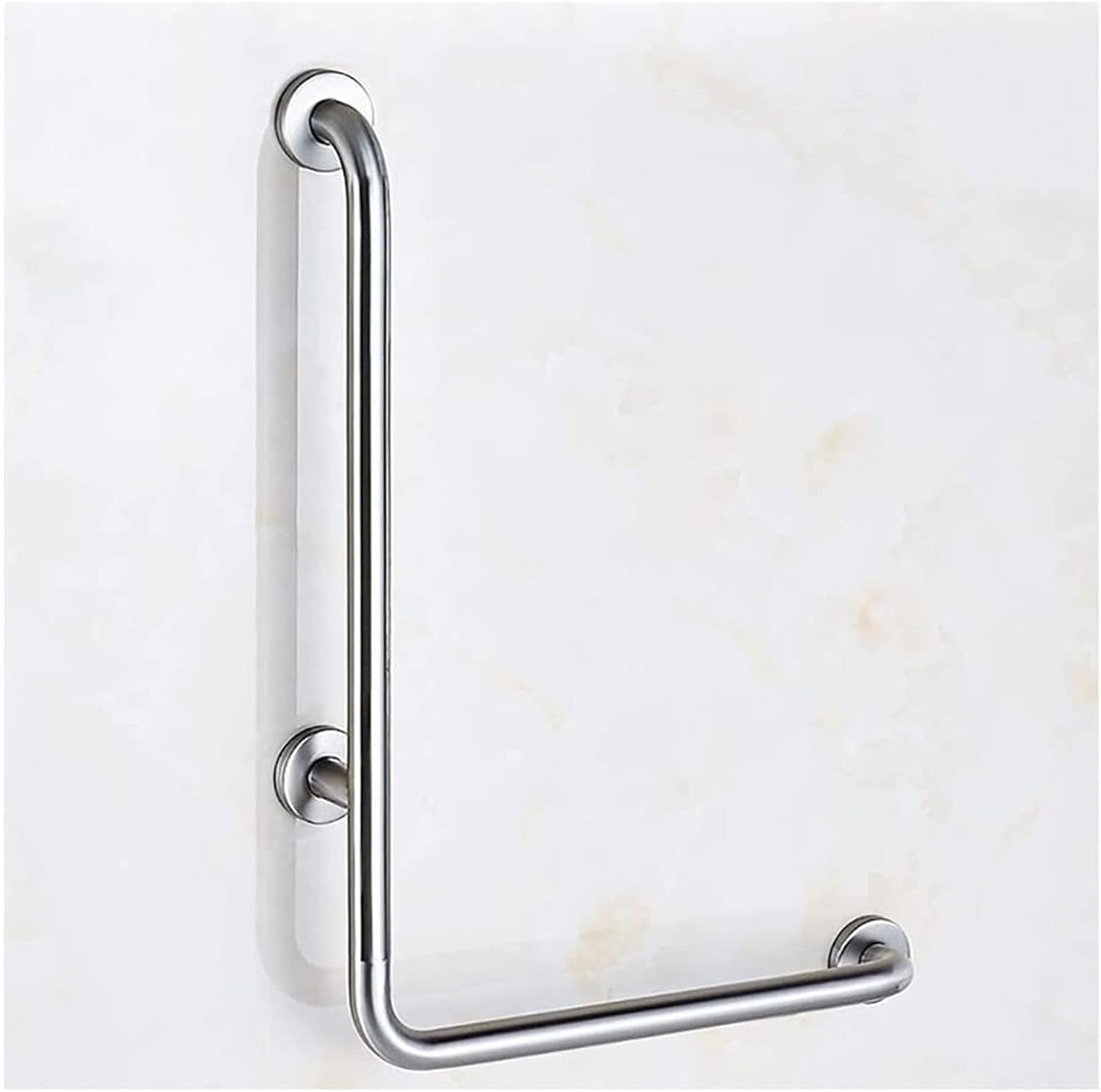 Shower Handicap Grab Bars for Bathroom Wall, L-Shaped Grab Bar, Stainless Steel Bathtub Safety Support Rail,Chromed Armrest,Elderly Disabled Toilet Anti-Skid Safety Handle, Towel Rack (Size : Right)