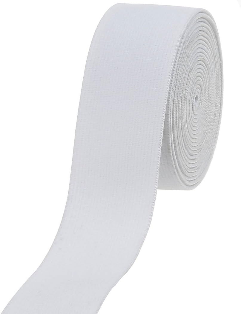 Cotowin 1.5-inch White Plush Elastic,Soft Comfortable Sewing Elastic - 3 Yards
