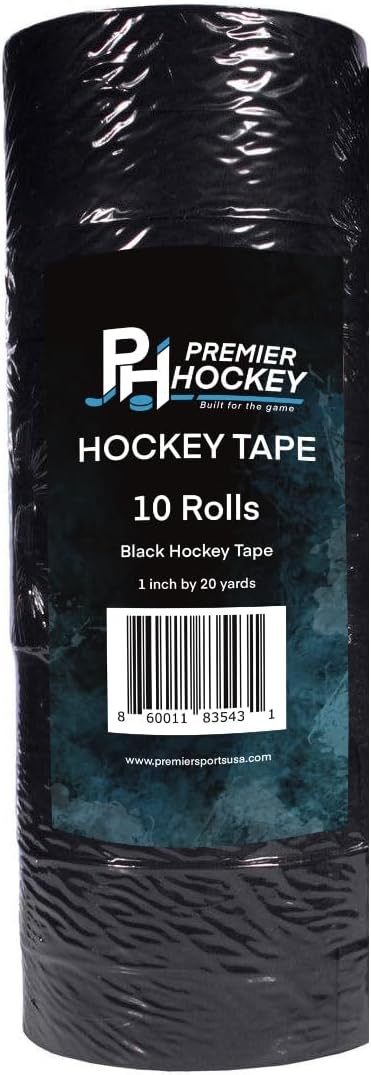 Premier Sports – 10-Pack Hockey Tape – Cloth Stick Tape & Clear Shin Pad Tape – Strong Grip & Durable Adhesive – Multipurpose Hockey Tape – Pro Grade