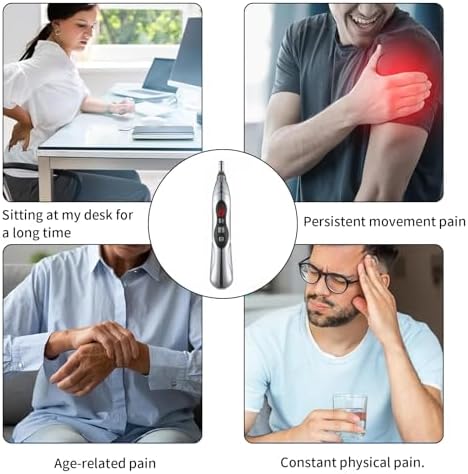 Acupuncture Pen, 9 Intensity Levels 5-in-1 Electronic Acupuncture Pen Pain Relief Therapy Rechargeable Powerful Meridian Energy Massage Pen Relief Pain Tools