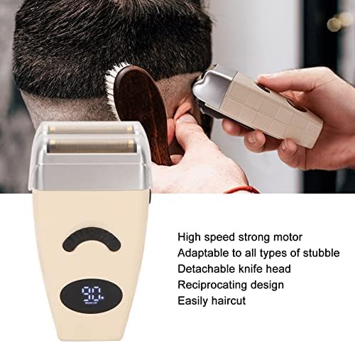 ANGGREK Beard Trimmer, USB Electric Hair Trimmer for Men Rechargeable Hair Grooming Machine Wet Dry Hair Clipper
