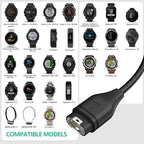 AWINNER Compatible for Garmin Watch Charger Cable (2 Pack)