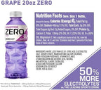 POWERADE Electrolyte Enhanced Zero Sugar Grape Sports Drink, 20 Ounce (Pack of 8)